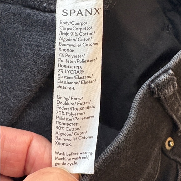 Spanx Shape Ankle Skinny Jeans Black EveryWear Style #20278T Size XL Tall - Picture 8 of 10